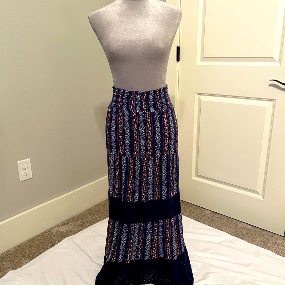 Navy maxi skirt
